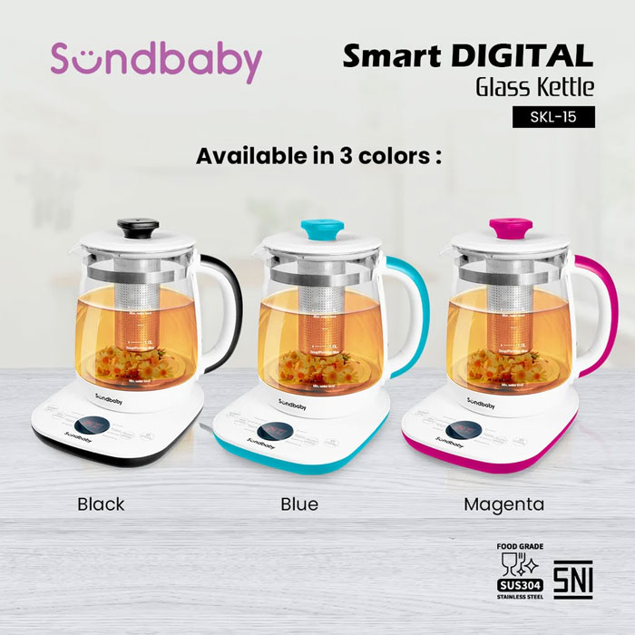 Bolde Smart Digital Glass Kettle - Magenta